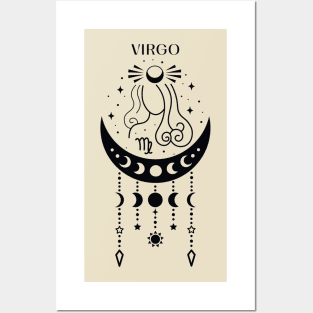 Virgo horoscope gift; Virgo birthday gift; zodiac sign; horoscope; zodiac; star sign; August birthday gift; earth sign Posters and Art